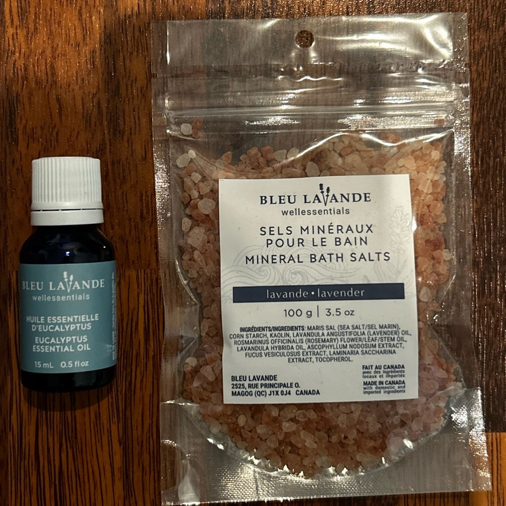 Bleu Lavande Bath Salts and Eucalyptus Essential Oil